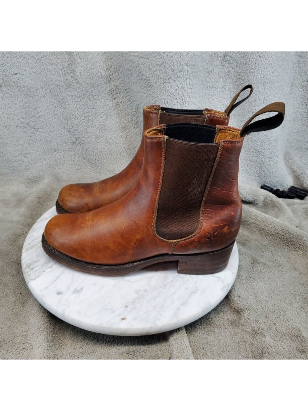 Frye Shoes Womens Size 6.5 Brown Leather Melissa Chelsea Boots *Read*